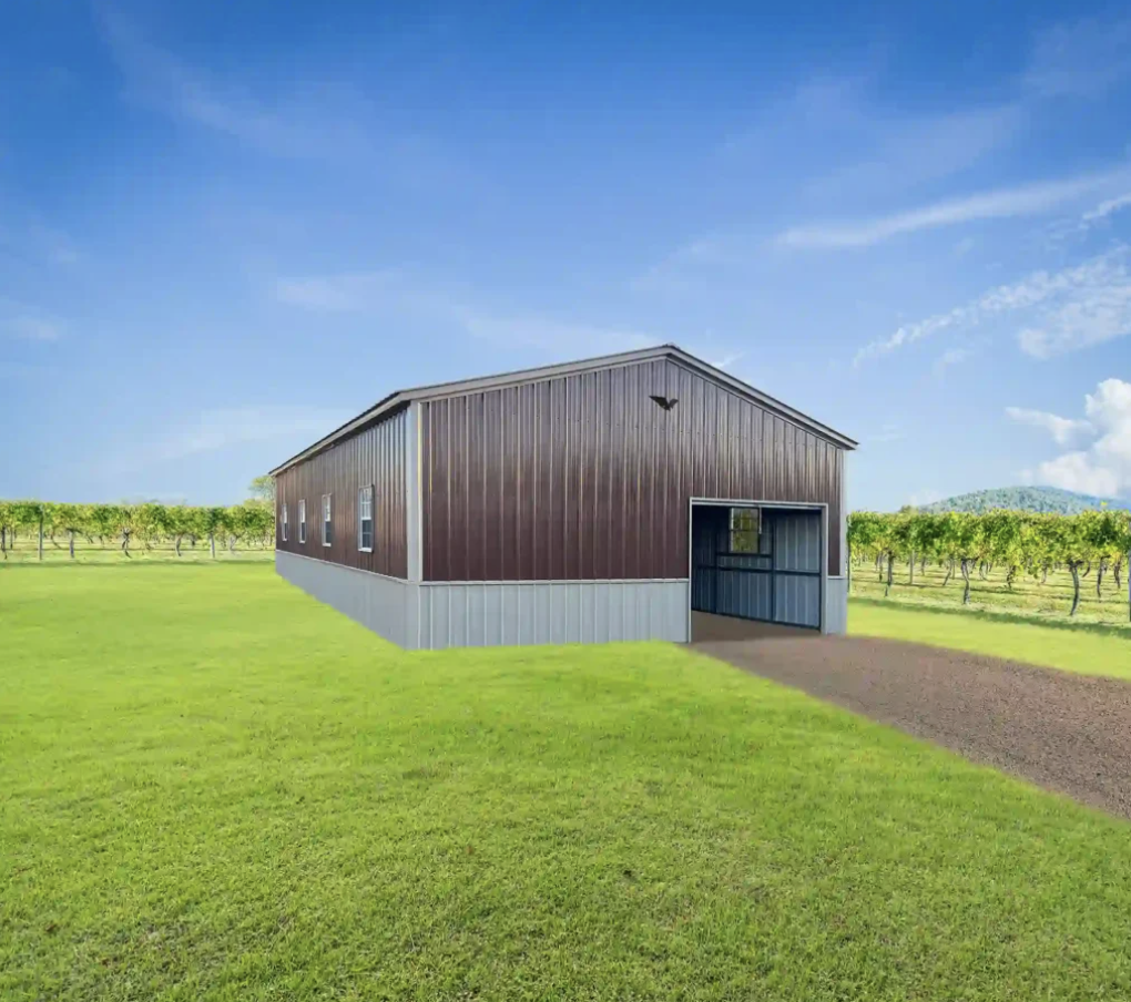 Steel building exterior